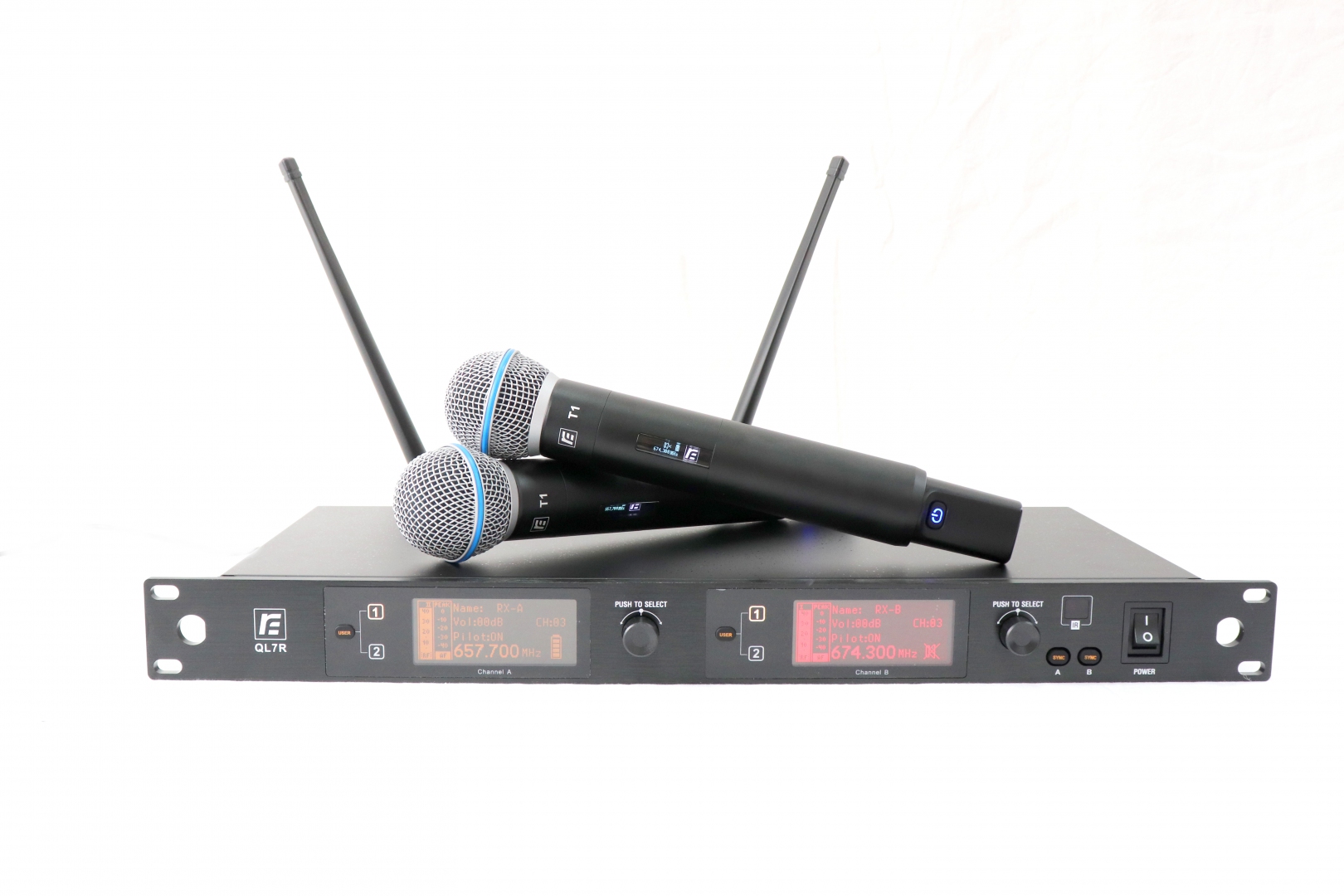 RFIntell QL7R/T1-B 720,500-754,000 МГц 2-канальная радиосистема с 2-мя ручными микрофонами в Республике Коми